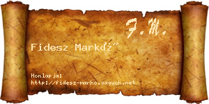 Fidesz Markó névjegykártya